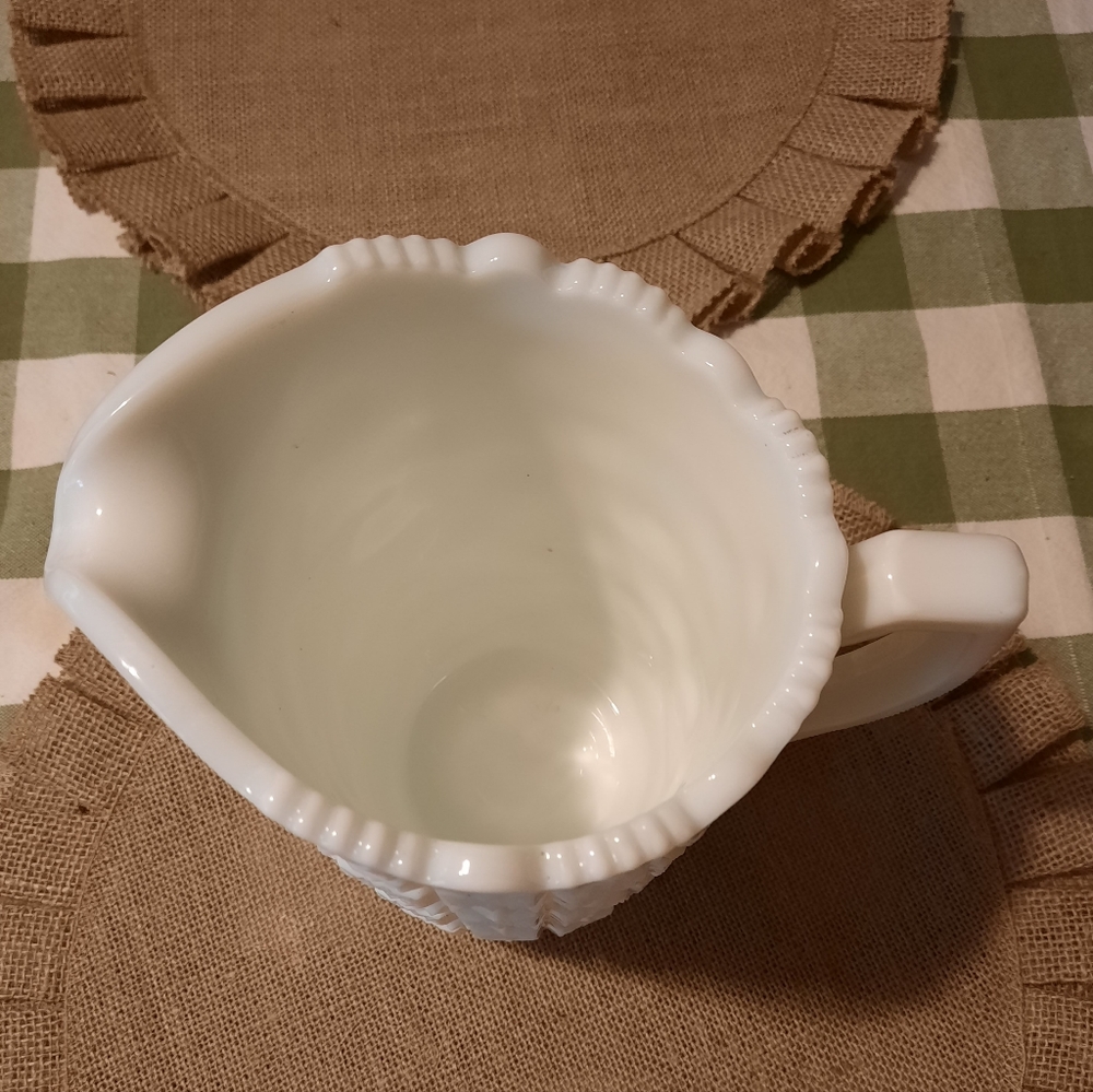 Milk Glass Pitcher - Picture 2 of 4